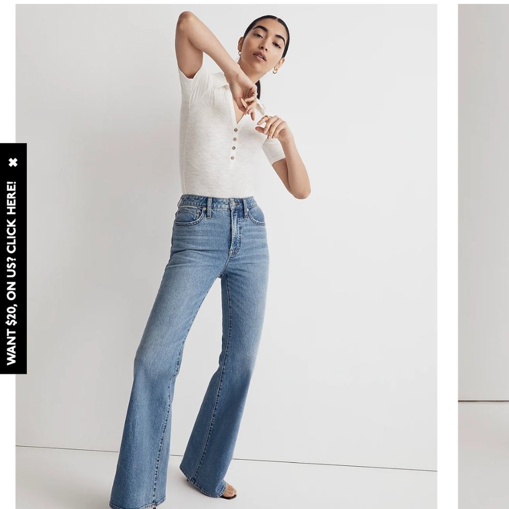 Madewell Perfect Vintage Flair Jeans, size 27